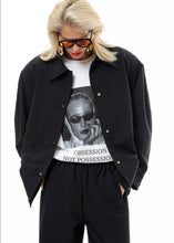 Load image into Gallery viewer, SIA BOMBER JACKET BLACK A PIECE OF ME