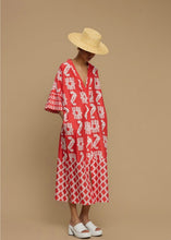 Load image into Gallery viewer, KIMONO POLIAIGOS (NAXOS CUSHION RED & WHITE PRINT) MELITTA