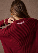 Load image into Gallery viewer, ‘KAIA’ ΠΛΕΚΤΗ ΜΠΛΟΥΖΑ (BURGUNDY) MAMOUSH
