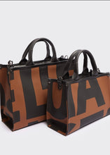 Load image into Gallery viewer, In The Name Crosstote Large EA Logo Brown Elena Athanasiou