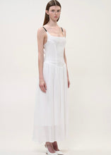 Load image into Gallery viewer, MIDI DRESS EMBROIDERY WHITE BOOM