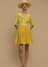 Load image into Gallery viewer, DRESS SIFNOS (NAXOS CURTAIN LIME/ORANGE PRINT) MELITTA