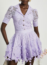 Load image into Gallery viewer, Lisette faux-floral embellished top & skirt matching set MISS ROSIER
