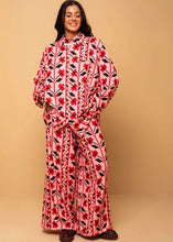 Load image into Gallery viewer, Lisa Pants Pink Pixel Flowers με Τσέπες Petit Boutik