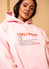 Load image into Gallery viewer, Hooded Φούτερ Blouse Ροζ Unplugged Μπλούζα Με Κουκούλα Petit Boutik