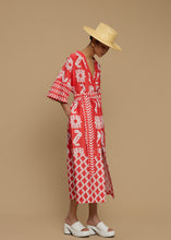 Load image into Gallery viewer, KIMONO POLIAIGOS (NAXOS CUSHION RED & WHITE PRINT) MELITTA