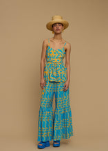 Load image into Gallery viewer, TOP DONOUSA (CYCLADES ORANGE/BLUE PRINT) MELITTA