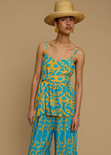 Load image into Gallery viewer, TOP DONOUSA (CYCLADES ORANGE/BLUE PRINT) MELITTA