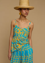 Load image into Gallery viewer, PANTS AMORGOS (CYCLADES ORANGE/BLUE PRINT) MELITTA