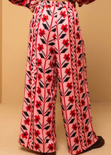 Load image into Gallery viewer, Lisa Pants Pink Pixel Flowers με Τσέπες Petit Boutik