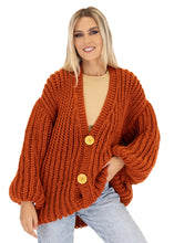 Φόρτωση εικόνας στο εργαλείο προβολής Συλλογής, Merino Button-Up Cardigan MUMSHANDMADE (Ginger)