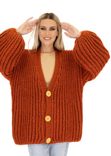 Φόρτωση εικόνας στο εργαλείο προβολής Συλλογής, Merino Button-Up Cardigan MUMSHANDMADE (Ginger)