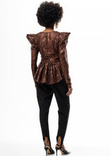 Load image into Gallery viewer, YVONNE TOP BROWN A PIECE OF ME
