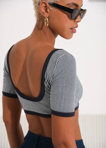 ROOTS CROP TOP NAVY BLUE ARPYES
