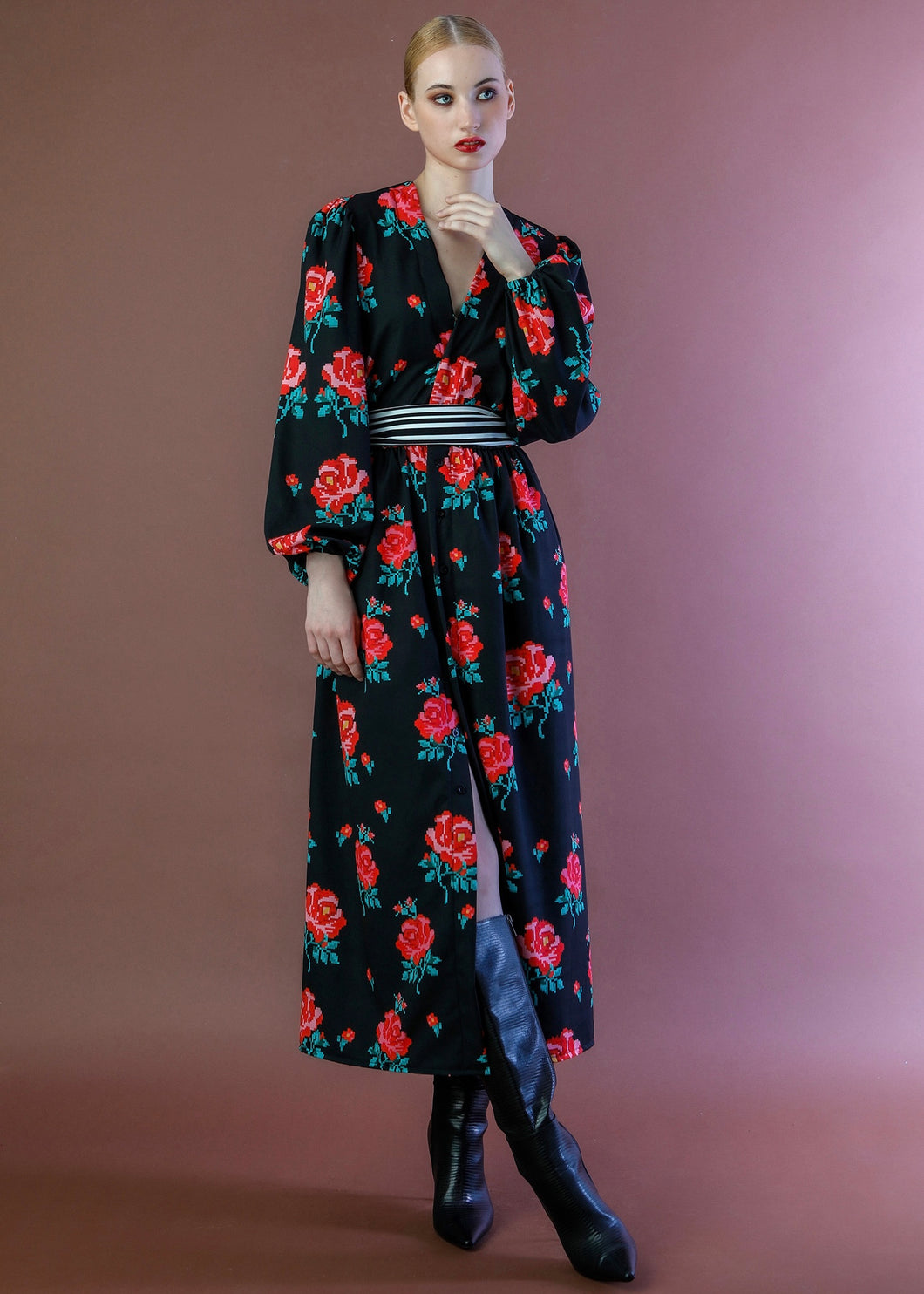 OLIVIA DRESS ROSES  BEEME