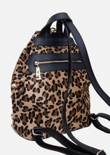 Load image into Gallery viewer, Hype Black N’ Metal Backpack Animal Natural Gold Elena Athanasiou
