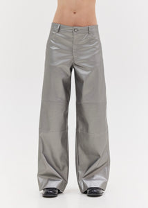 INAYA LEATHER PANTS (SILVER) SUNSETGO