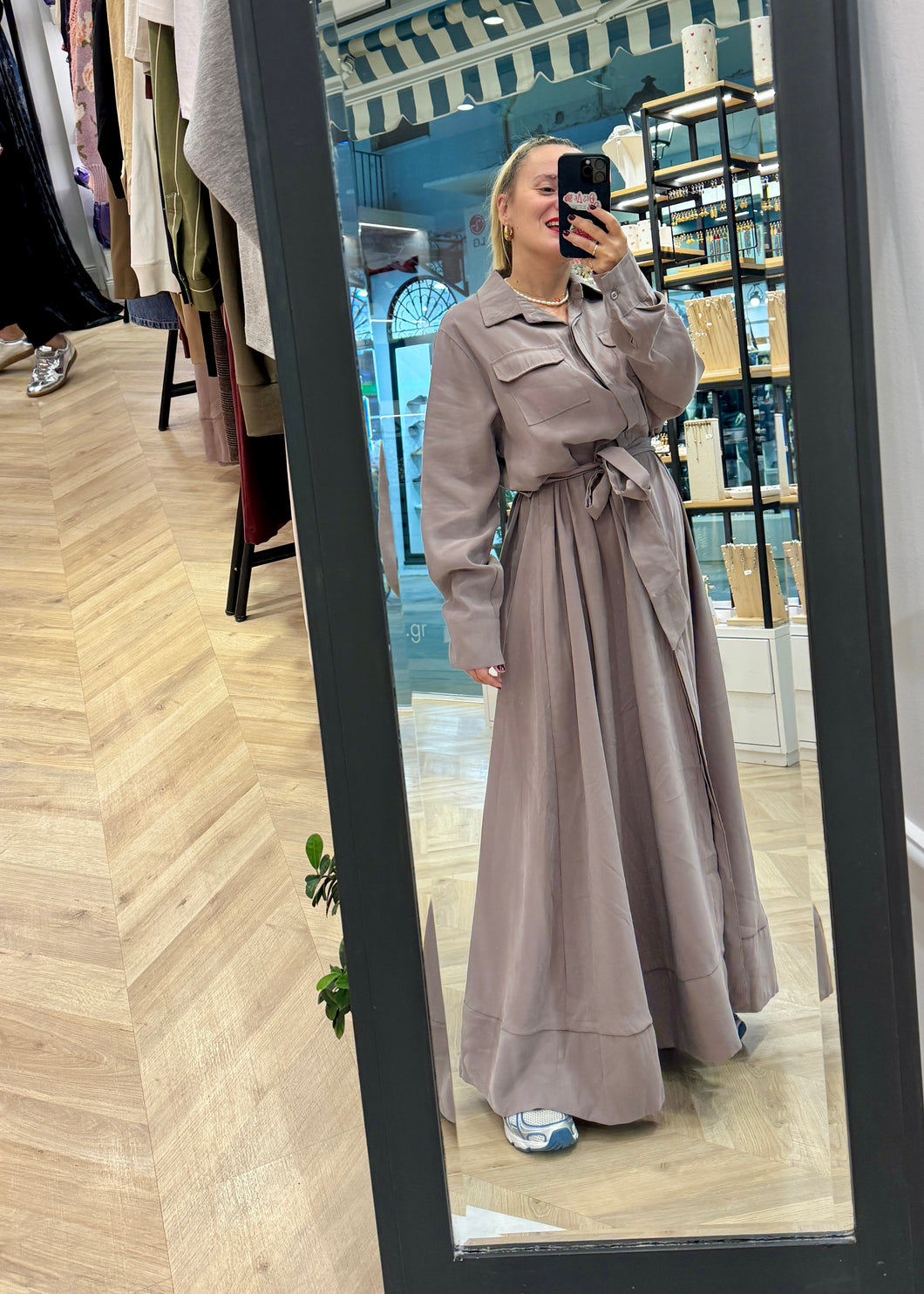 ELSA DRESS GREY PALOMAS Y MARGARITAS