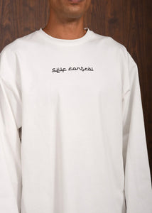 SELF CONTROL LONG SLEEVE T-SHIRT WHITE