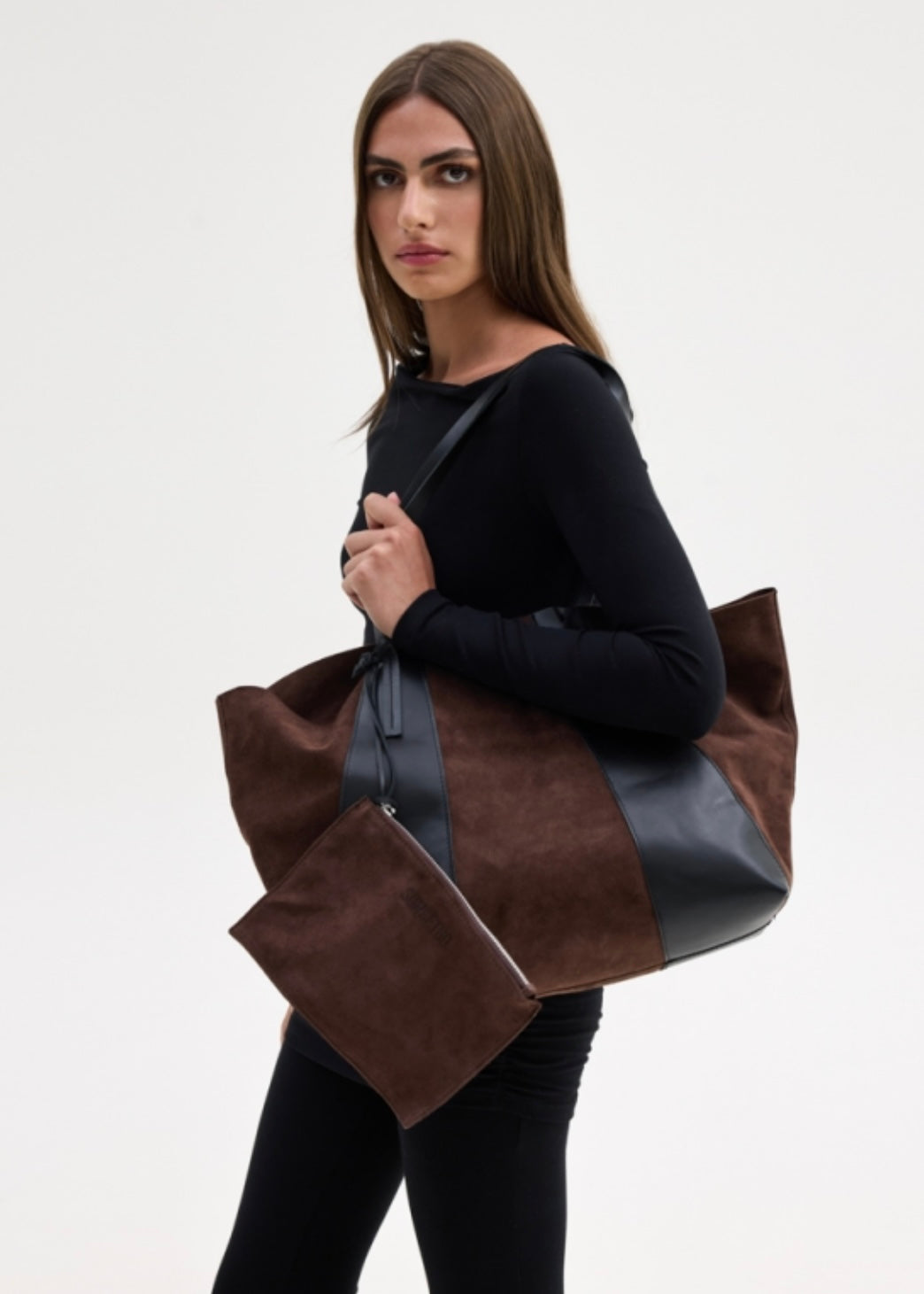 ALYSSA TOTE BAG BROWN/BLACK SUNSETGO