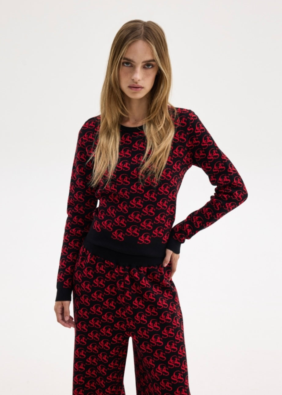 NANCY KNIT TOP BLACK SUNSETGO