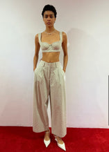 Load image into Gallery viewer, PANTS GREEN CHECK MILKWHITE
