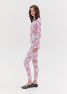 AVONIA LEGGINGS (PINK PLAID) SUNSETGO