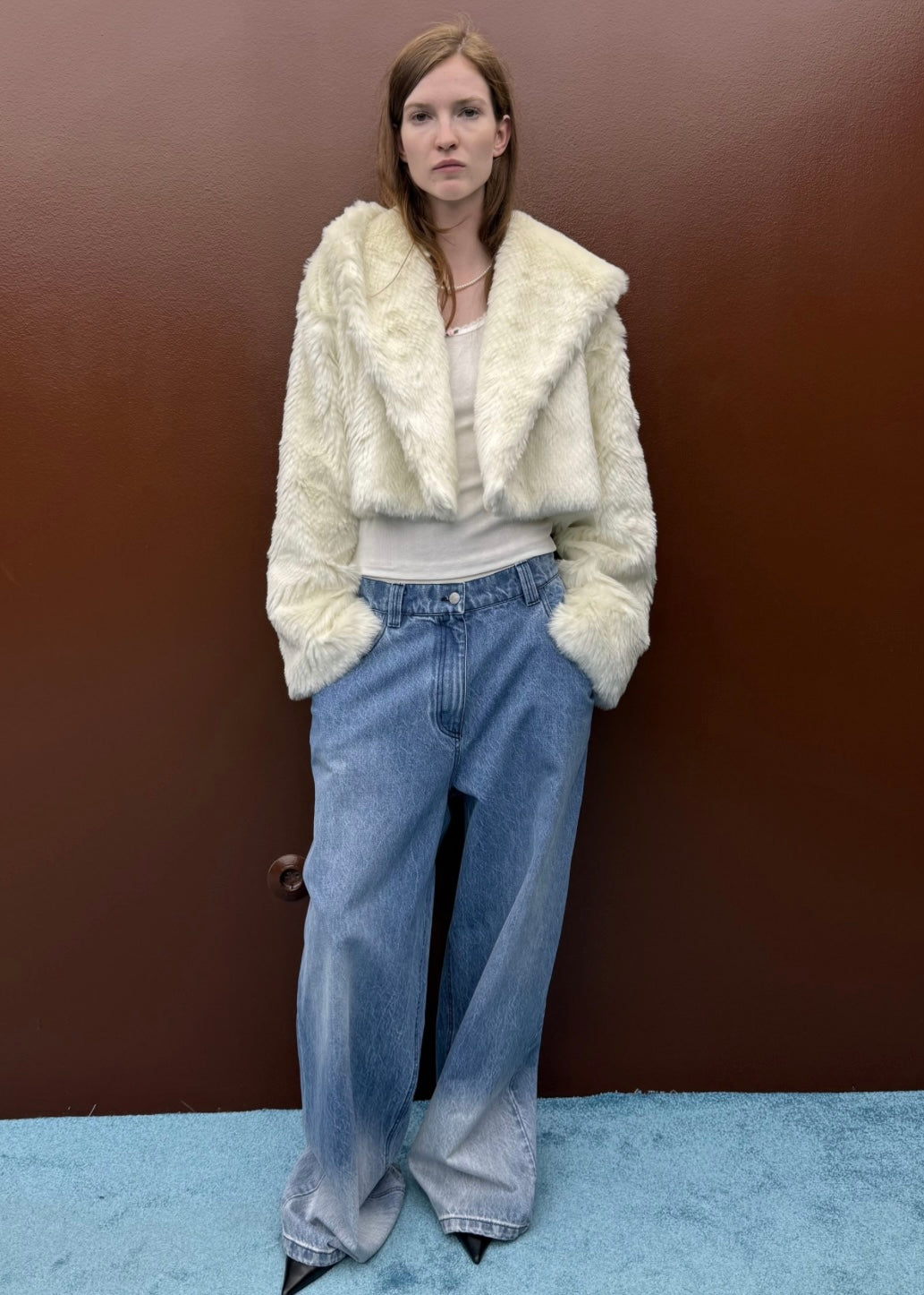 BAGGY DENIM PANTS MILKWHITE