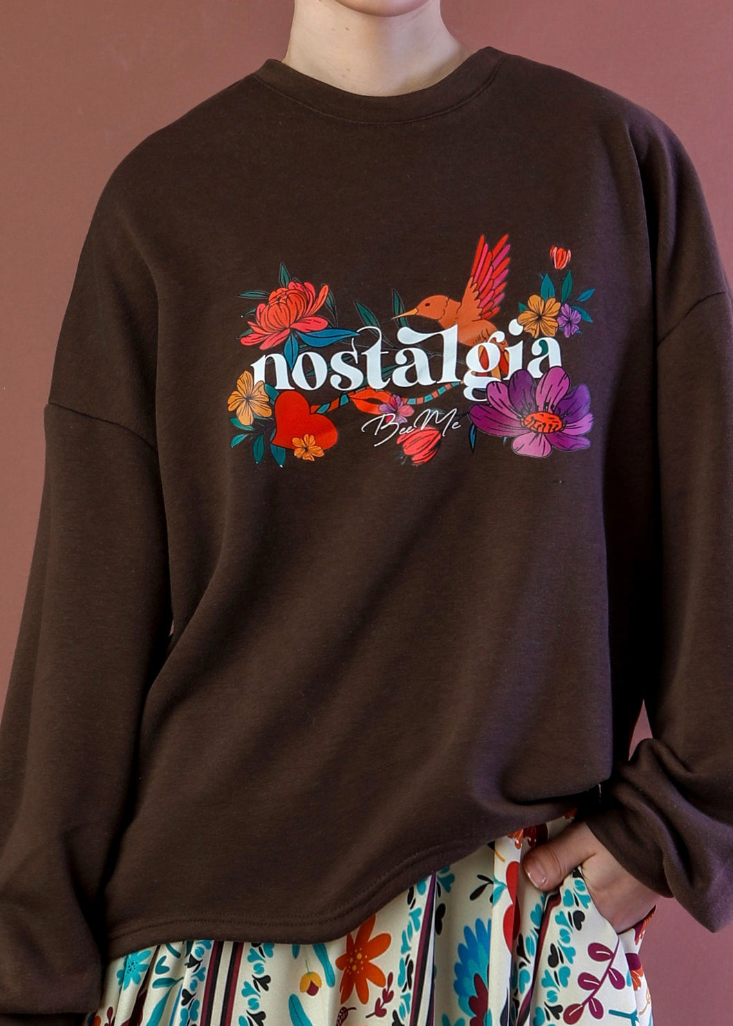 PURE ROMANCE SWEATSHIRT BROWN BEEME
