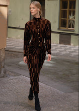 Load image into Gallery viewer, SENSE DRESS (VELVET BUTTONED) NIDODILEDA
