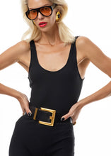 Load image into Gallery viewer, APOM BLACK LEATHER BELT A PIECE OF ME
