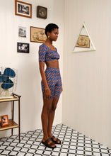 Load image into Gallery viewer, CHILL ISLAND CROP TOP BLUE ARPYES
