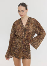 Load image into Gallery viewer, SOLENE PRINTED DRESS ANIMAL SUNSETGO
