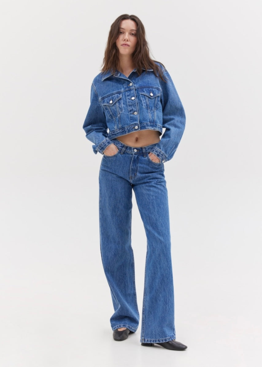 LILY STRAIGHT JEANS (BLUE) SUNSETGO