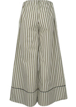 Load image into Gallery viewer, Striped Poplin Wide-leg Pants Green LESS SONDER FEELING
