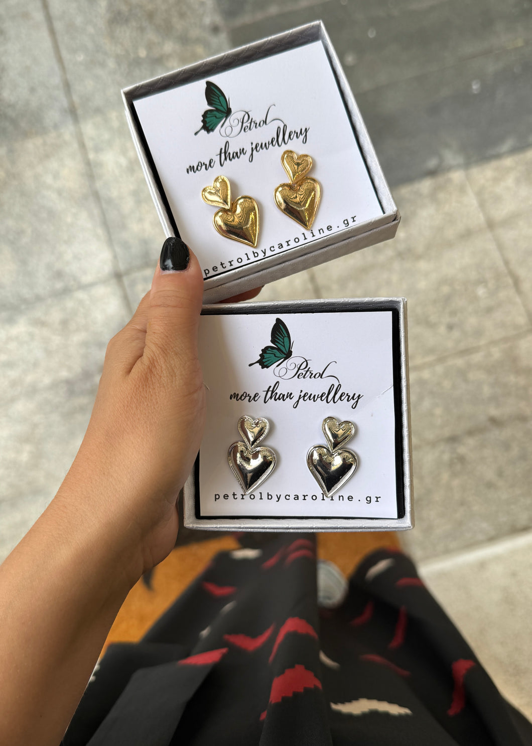 DOUBLE HEART EARRINGS
