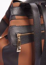 Load image into Gallery viewer, Hype Black N’ Metal Backpack EA Logo Brown Gold Elena Athanasiou
