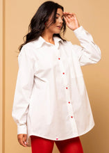 Load image into Gallery viewer, Maya Shirt White Cotton Poplin Πουκάμισο Petit Boutik
