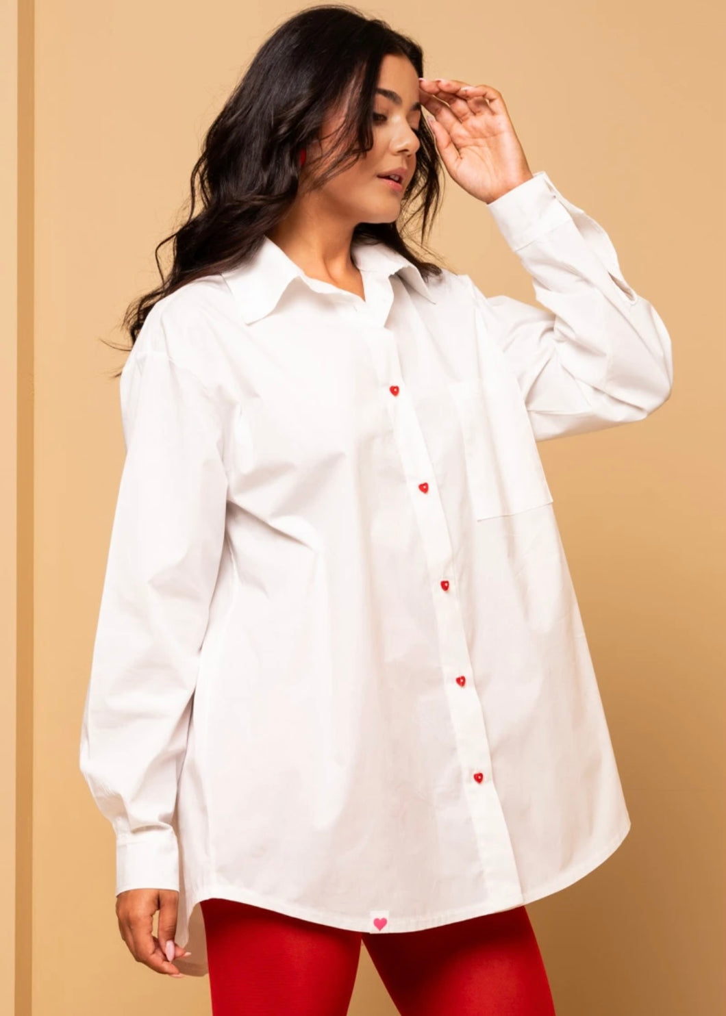 Maya Shirt White Cotton Poplin Πουκάμισο Petit Boutik