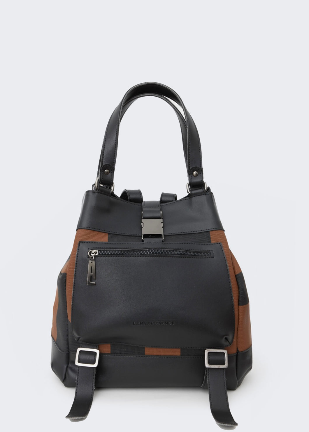 Comfort Bag Logo Brown Elena Athanasiou