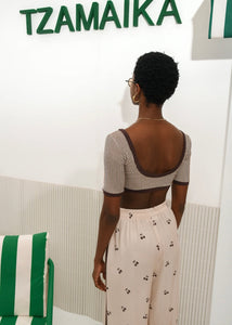 ROOTS CROP TOP BROWN ARPYES
