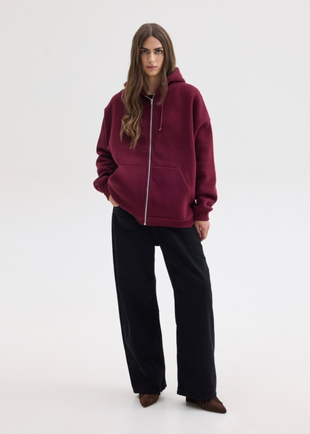 LIZI ZIP HOODIE AUBERGINE SUNSETGO