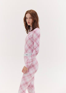 GILDA TOP (PINK PLAID) SUNSETGO