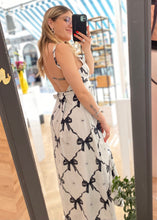 Load image into Gallery viewer, PRINTED DRESS (BLACK BOWS) MILKWHITE
