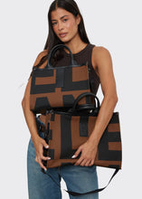 Load image into Gallery viewer, In The Name Crosstote Mini EA Logo Brown Elena Athanasiou
