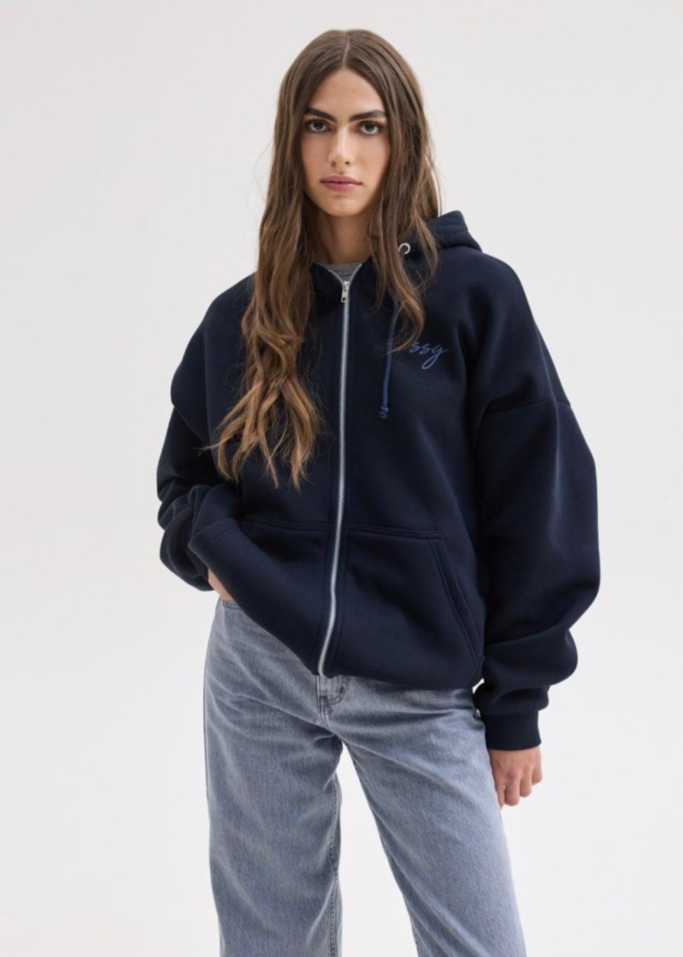 LIZI ZIP HOODIE DARK BLUE SUNSETGO