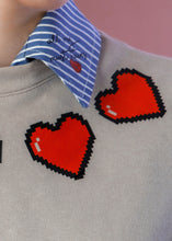 Load image into Gallery viewer, PURE ROMANCE SWEATSHIRT BEIGE HEARTS BEEME
