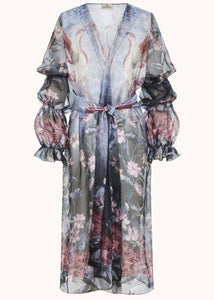 FIRST QUARTER KIMONO (SHEER PRINTED)  Nidodileda