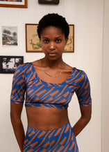 Load image into Gallery viewer, CHILL ISLAND CROP TOP BLUE ARPYES
