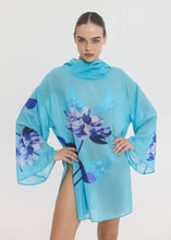 Load image into Gallery viewer, ARIANE TUNIC AQUA FLORAL SUNSETGO
